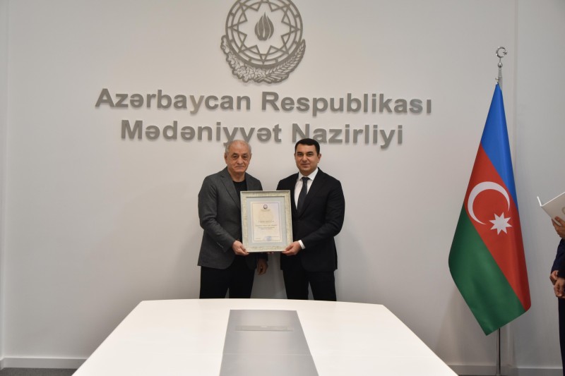 Mədəniyyət Nazirliyində Xalq artisti Fəxrəddin Manafovla görüş olub - FOTO